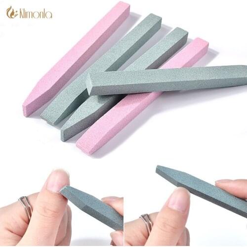 2pcs Quartz Nail File UV Gel Cuticle Remover Trimmer Nail Polishing Buffers Bluestone Sticks Nail Art Sanding Tools