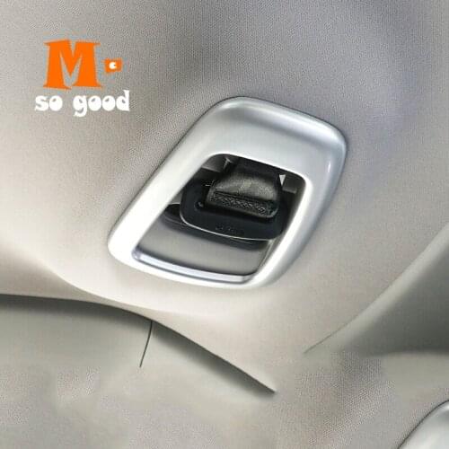 2017 for CR-V CRV Car Back Rear Roof Seat Belt Frame Panel Cover Interior Car Styling Sticker Accessories Trim ABS Matte 1pcs