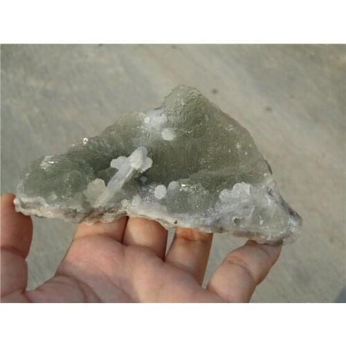 290 gram NATURAL Green Cubic FLUORITE Quartz Crystal Mineral Specimen