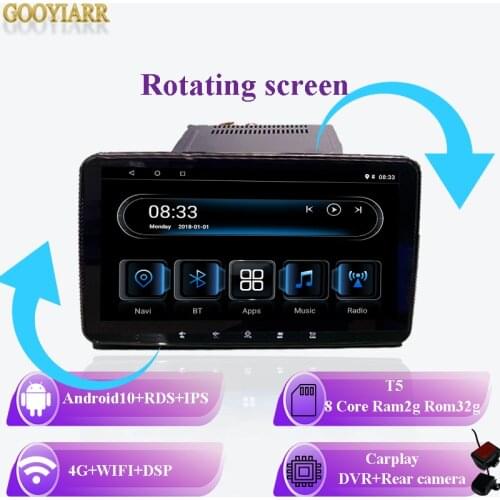 2din Android10 car stereo radio 10' IPS Rotatable screen universal car Multimedia Player for toyota volkswagen nissan kia benz
