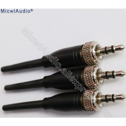 Black Beige 3pcs 3.5mm 1/8 Screw Lock Stereo DIY Connector Audio Adapter for Sennheiser Sony Headset Tie Clip Lavalier Mics