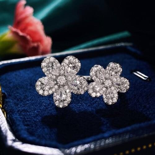 Noble Ladies Ring Wedding Sparkling Ring Engagement Silver Color Rings For Women Fine Jewelry Adjustable Ring Classic Gift