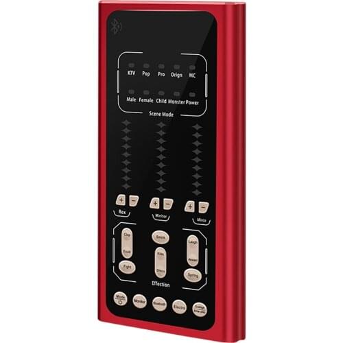 Bluetooth Voice Changer Sound Card Camouflage Modulator with Adjustment Function and 9 Different Sound Effects