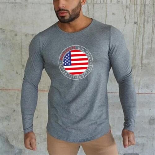 Brand 2021 New Clothing Gyms Tight t-shirt Mens Fitness T-shirt homme Silm Fit Long Sleeve T shirt Male slim fit Tshirt