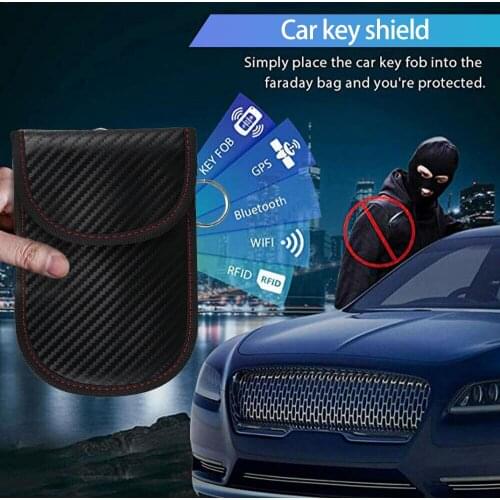 Car Key Cover RFID Signal Blocker Premium Key Fob Faraday Box Cage ProtectorAnti-Theft Anti-Hacking GPS Signal Blocking Box
