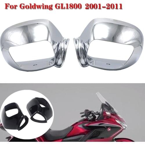 Motorcycle Chrome Rear View Side Mirror Housing Case for Honda GL1800 GOLDWING GL 1800 2001-2011