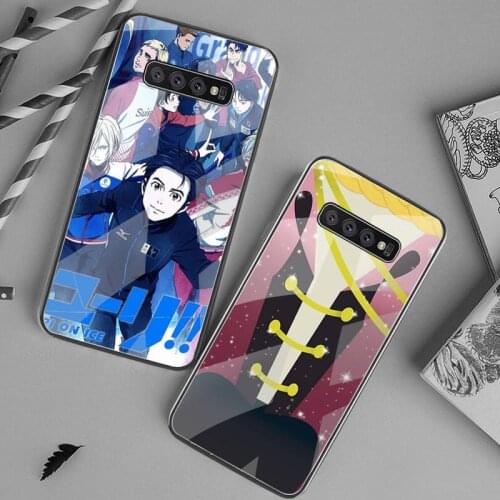 Anime Yuri on ice Shell Phone Case Tempered Glass For Samsung S20 Plus S7 S8 S9 S10 Plus Note 8 9 10 Plus