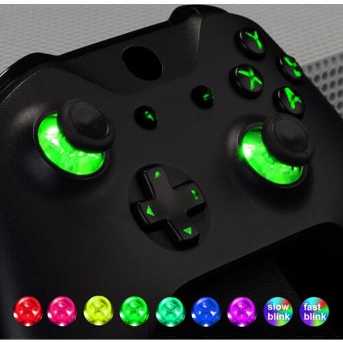 EXtremeRate Multi-Colors Luminated Thumbstick Classical Symbols Dpad ABXY Button DTF LED Kit for XB One Standard, S X Controller