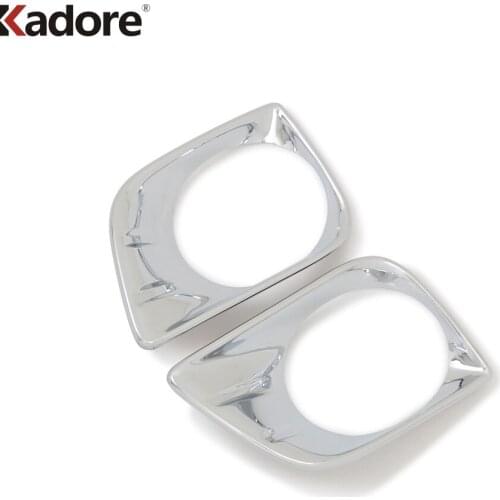 For Toyota Prado J150 J 150 2010 2011 2012 2013 Chrome Front Fog Light Cover Trim Foglight Lamp Frame Car Styling Accessories 2p