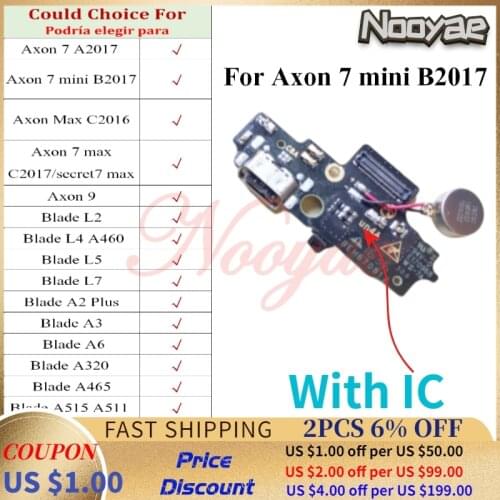 For ZTE Axon 7 9 Max Mini A2017 B2017 C2016 C2017 Blade L2 L4 L5 L7 USB Dock Charger Charging Port Plug Flex Cable Board