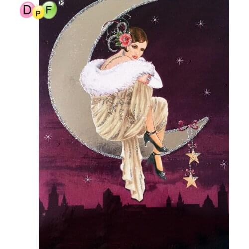 DPF diamond painting cross stitch diamond embroidery woman&F crafts diamond mosaic kit square/round rhinestone home decor