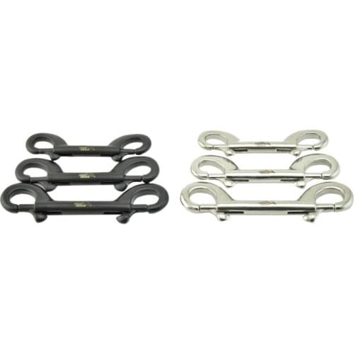 Stainless Steel Double Ended Clip Hook On For Outdoor Diving Swimming Portable Spring Buckle Clip Water Safety Products