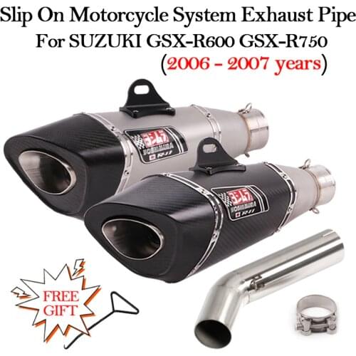 For SUZUKI GSX-R600 GSX-R750 GSXR 600 GSXR 750 2006 2007 Motorcycle Yoshimura Exhaust Modified Escape Muffler Middle Link Pipe