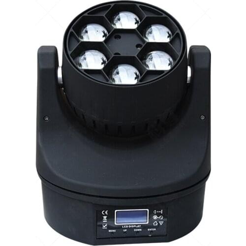 Hot sale 6x15W Mini Bee Eyes RGBW 4in1 Rotation Moving Head Beam Washer Light