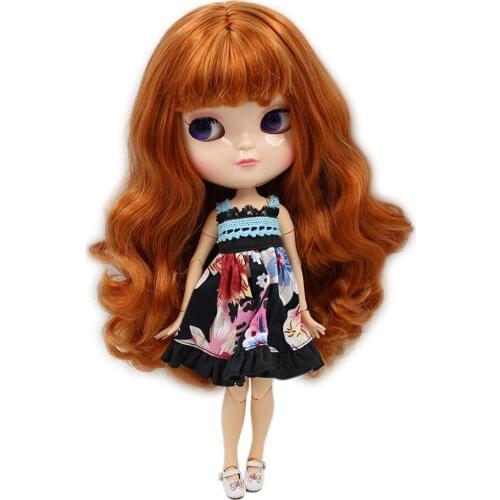 ICY 1/6 nude doll small chest Joint body natural skin brown mix gloden hair with makeup DIY girl gift No.764A1207 30CM F&D