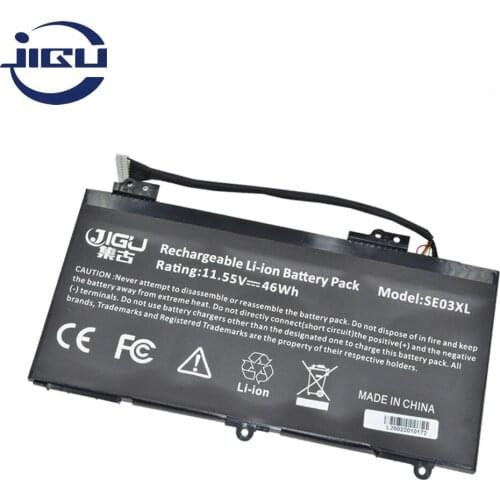 JIGU Laptop Battery SE03041XL HSTNN-UB6Z 849568-421 For HP W9T87EA X3N08EA X5Y99EA Y7W94EA Y8J60PA Z1D17PA For Pavilion 14-al000