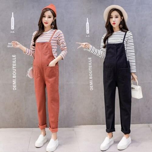 Women Pregnant Maternity Casual Corduroy Trousers Suspender Overalls Bib Trouser Spring Autumn Maternity Clothing Pants Jumpsuit