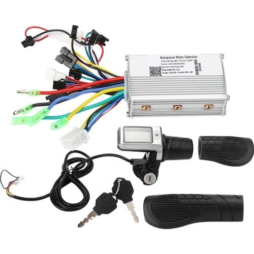 36V 48V 250W 350W E-bike Motor Controller Half Throttle Set 2 in 1 Electric Bicycle Scooter Controller LCD Throttle Grip Set