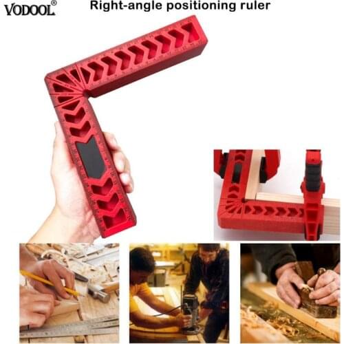 90 Degree L Shape Right Angle Ruler Carpentry Measuring Gauges Positioning Tool 3/4 inch Ruler Woodworking Measure Supplies Red