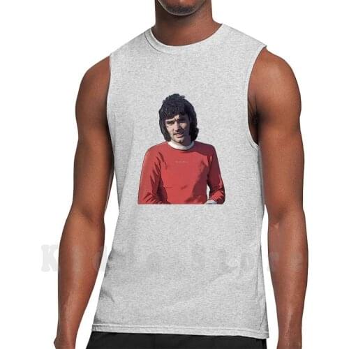 George Best Tank Tops Vest 100% Cotton Soccer Football George Best Ireland England Epl