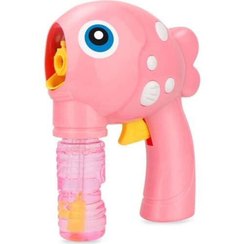 30ml Lovely Cartoon Smooth Electric Big Eyed Fish Bubble Machine Bathing Toy Children Outdoor Fish Bubble Machine For Kids Gift