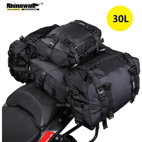 Rhinowalk Motor Pannier Bag Large 30L Multifunctional Waterproof Rear Rack Trunk Motorcycle Seat Bag for Travel Hiking Camping