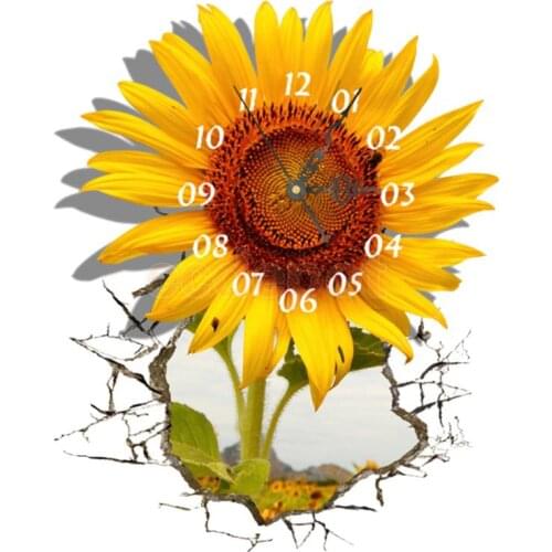 Modern 3D Effect Wall Clock Home Decorative Stickers Decals Murals Kids Bedroom Living Room Decor