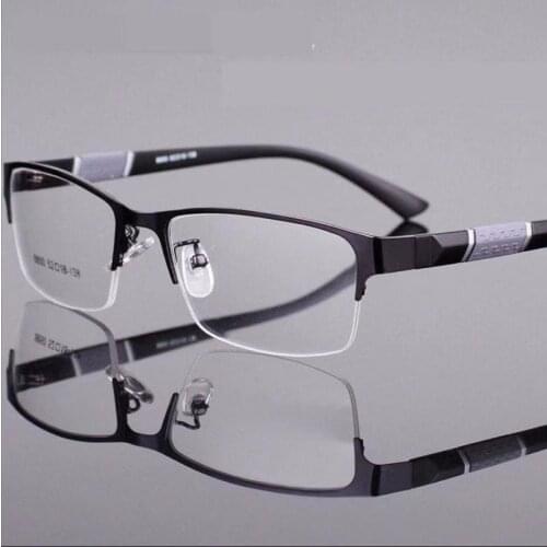 Retro Metal Frame Spuate Reaading Glasses Men High Quality Half-frame Diopter Glasses Business Male Presbyopic Eyeglasses Women
