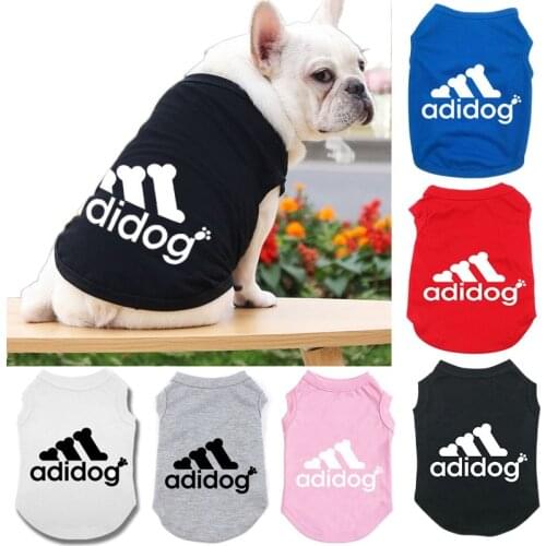 Adidog Pet Dog Clothes Vest Shirt Spring and Summer Medium and Large Dog Pure Cotton T-shirt Sweatshirt, Puppy Clothes Wholesale