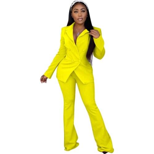 Autumn Winter New Style Elegant Office Ladies Fashion Casual Suit Women Two-Piece Set Uniform Long Sleeve Blazers Pants Outfits