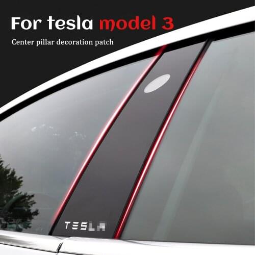 Suitable For Tesla Model 3 2019 2020 2021 Car Window Center Pillar Decoration Stickers Modification Accessories