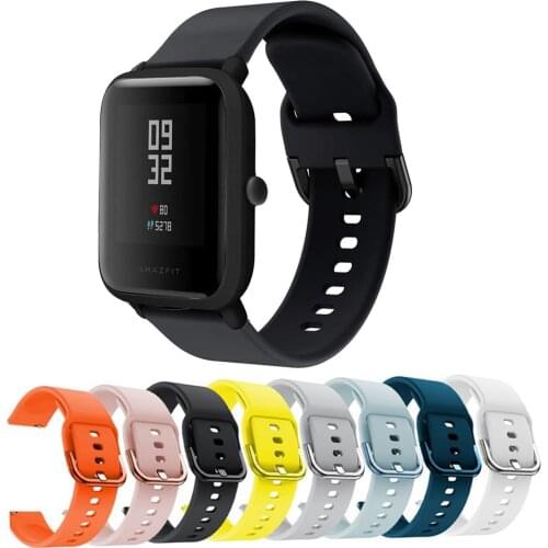 Silicone Soft Strap for Xiaomi Huami Amazfit Bip BIT Lite Youth 1S Smart Watch Wrist Bracelet for Amazfit GTS 2 Watchband Strap