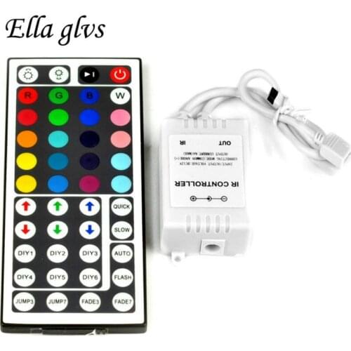 LED RGB Controller DC12V 6A 44 Key IR Remote Controller For SMD 3528 5050 2835 LED Strip Lights Tape Ribbon mini IR Remote