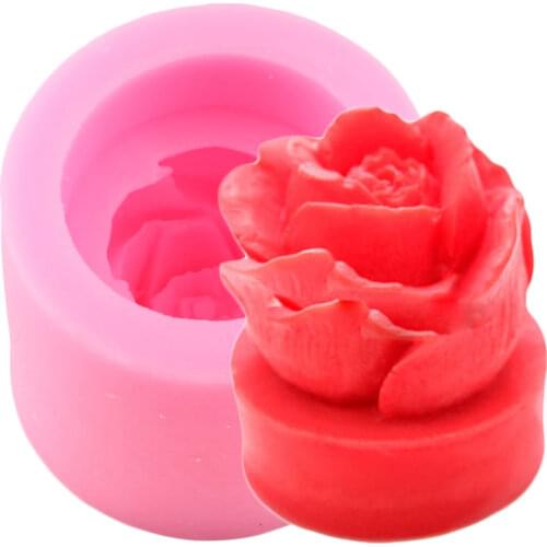 Rose Flower Silicone Mold 3D Craft Soap Molds Fondant Cake Decorating Tools Chocolate Gumpaste Mould Clay Candy Resin Moulds