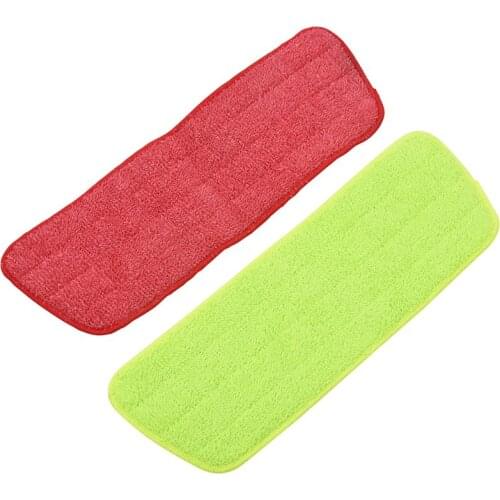 4Pcs Spray Mop Replacement Pads Washable Refill Microfiber Wet/Dry Cleaning Use Reusable, Cleaning Supply (4 Pack, Green & Red)