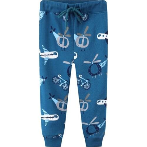 Jumping Meters 2021 New Arrival Cartoon Baby Sweatpants For 2-7T Childrens Boys Girls Autumn Spring Trousers Drawstring Kids