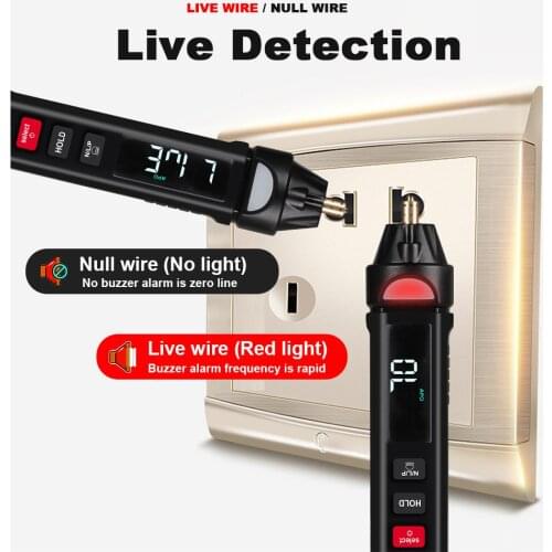 Smart Digital Multimeter Auto Intelligent Sensor Pen Tester 6000 Counts Voltage Meter NonContact Multimetre polimetro