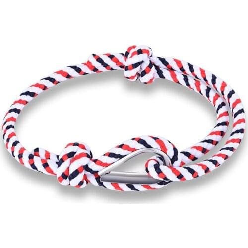 European and American vogue nautical Navy wind ornaments ship anchor fishhook retro woven man and woman hand chain ship anchor