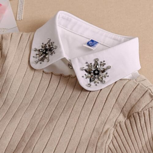 High Quality Women Fake Collar for Sweater Shirt Detachable Collars Removable Lapel Blouse Tops Decorative Flase Collars Mujer