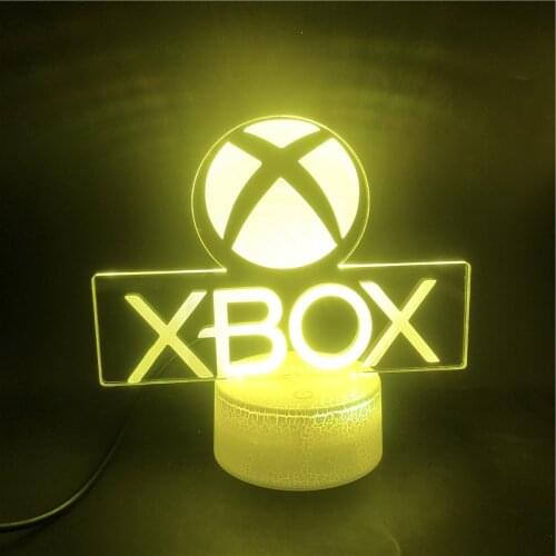 Xbox Game Icon 3D Illusion Lamp Gaming Room Desktop Setup LED Sensor Lights Color Changing Computer Backlight Room Decoration