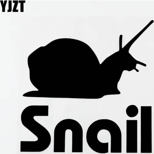 YJZT 15.7CM×15.9CM Cartoon Fun Animal Snail Vinyl Car Window Sticker Decal Car-styling 8C-0363