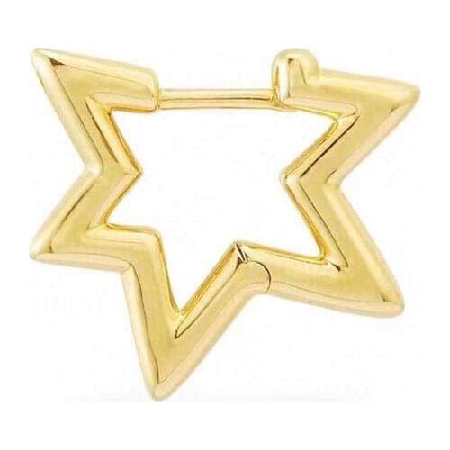 Brand 1:11 Piece Fashion Gold Color Single Star Earring Romantic Star Geometric Earring 1pc for Women Jewelry