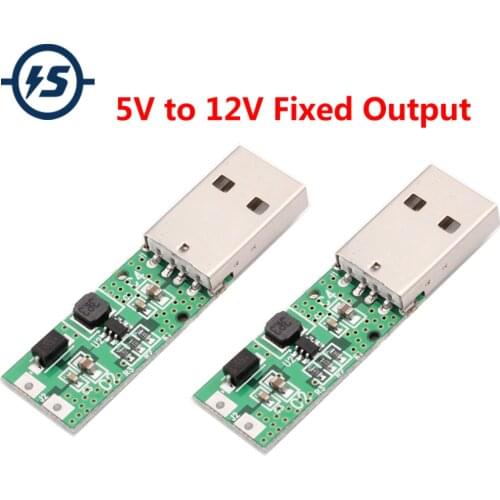 2pcs DC-DC USB Step Up Power Supply Module Boost Converter 5W 5V to 12V Voltage Board DC 4.2V-5.2V