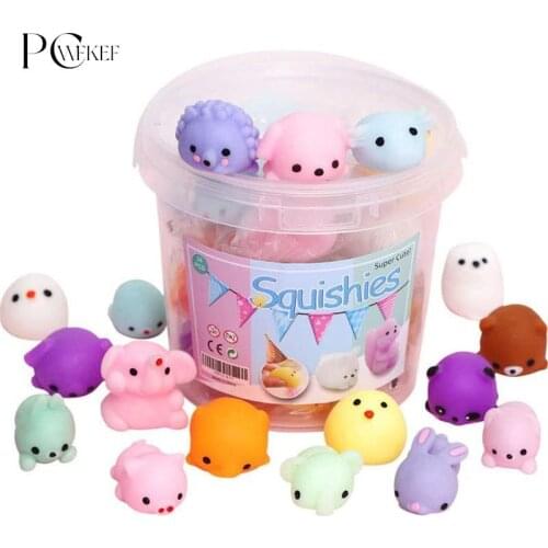 24pcs Squishy Toy Cute Animal Antistress Ball Mochi Toy Stress Relief Toys Fun Gifts With Stress Relief Toys
