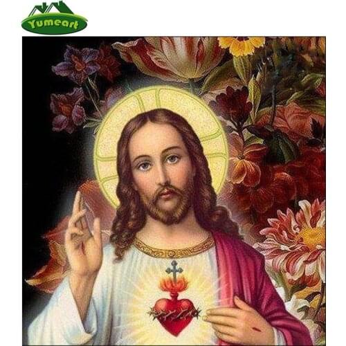 5D Picture of Diamond Embroidery Religion Sacred Heart of Jesus Pictures of Rhinestones Diamond Pattern Mosaic Cross-stitch
