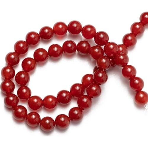 Wholesale Natural Stone Carnelian Red Agates Beads Round Loose Beads for Jewelry Making 4 6 8 10 12 14mm DIY Bracelet Necklace