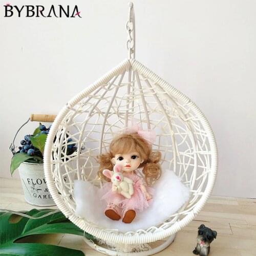 Bybrana Fashion White 1/6 1/8 1/12 Bjd Doll Hanging Basket
