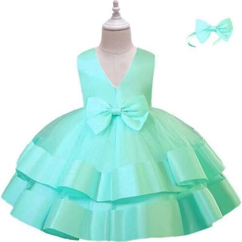 Flower baby clothing girl princess dress kids lace wedding dress ballet clothes children party tutu dress for 1 year birthday