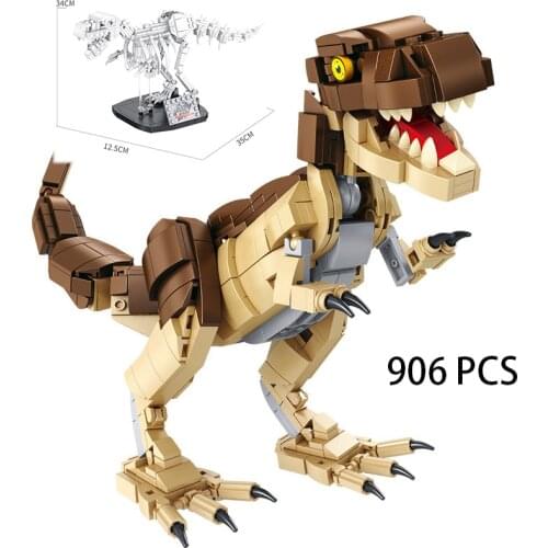 Dinosaurs fossil Jurassic indominus t rex dino park world model building blocks bricks kits tyrannosaurus triceratops sets