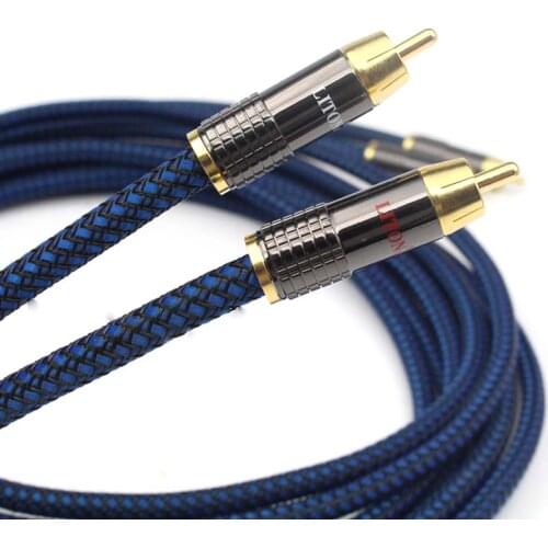 Hifi RCA Cable Pair RCA Cable Male To Male RCA Cable RCA Interconnect Audio Cable For TV Preamp Amplifier CD Player